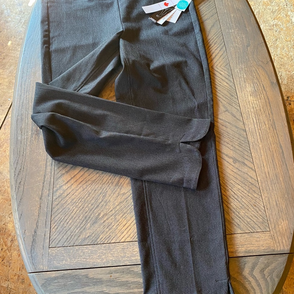 Tribal Black Tweed look- Flatten It Ankle Pants.